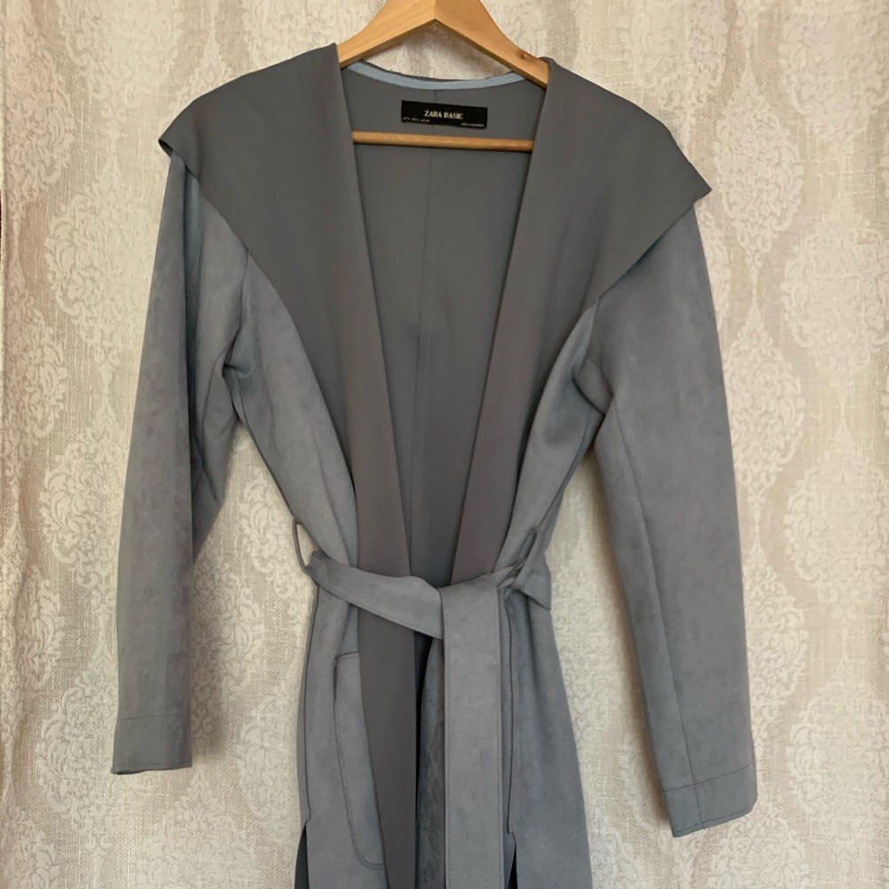 Suede Hooded Blue ZARA coat!